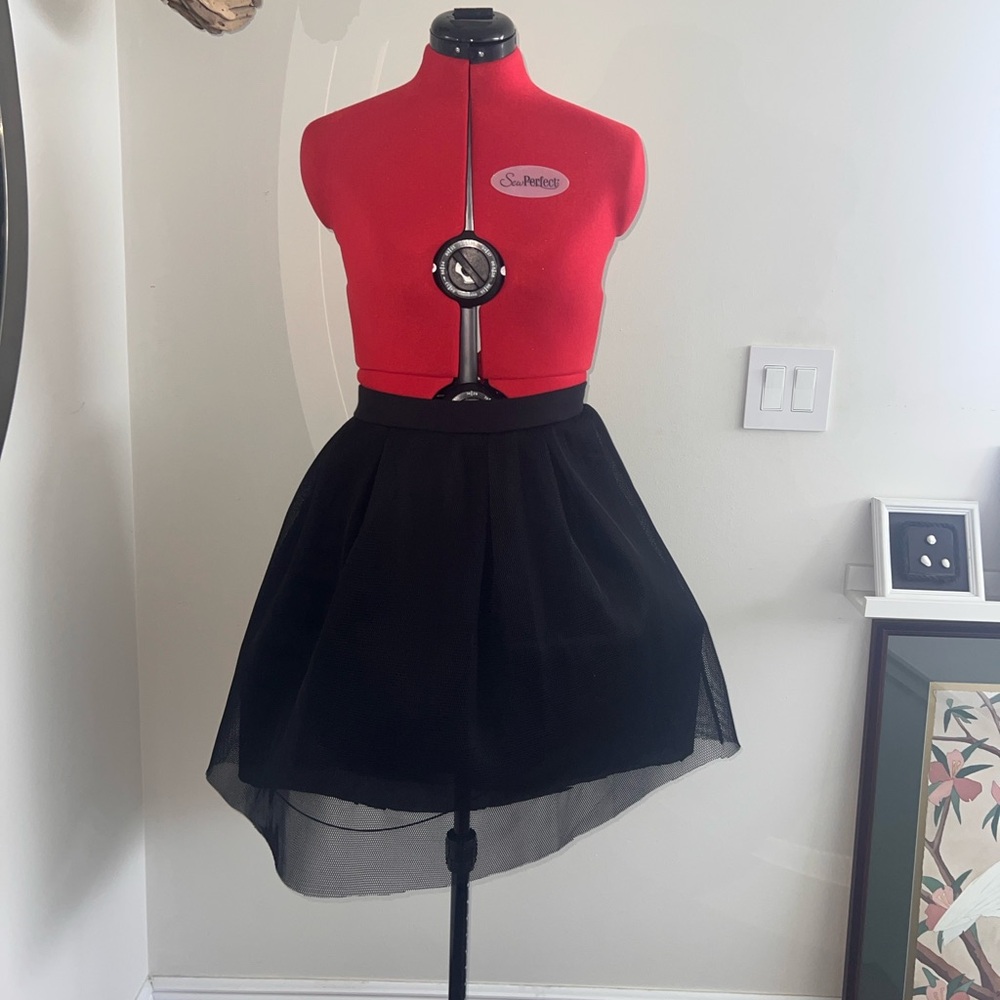 Charlotte Russe Black Mesh Skater Skirt XL 36” just beautiful!